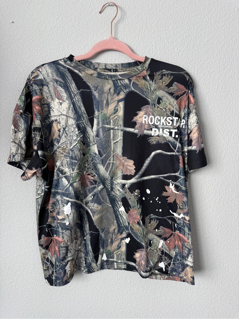 Rockstar Dist. Men's Short Sleeve Camo Tee - Black/Green/Brown